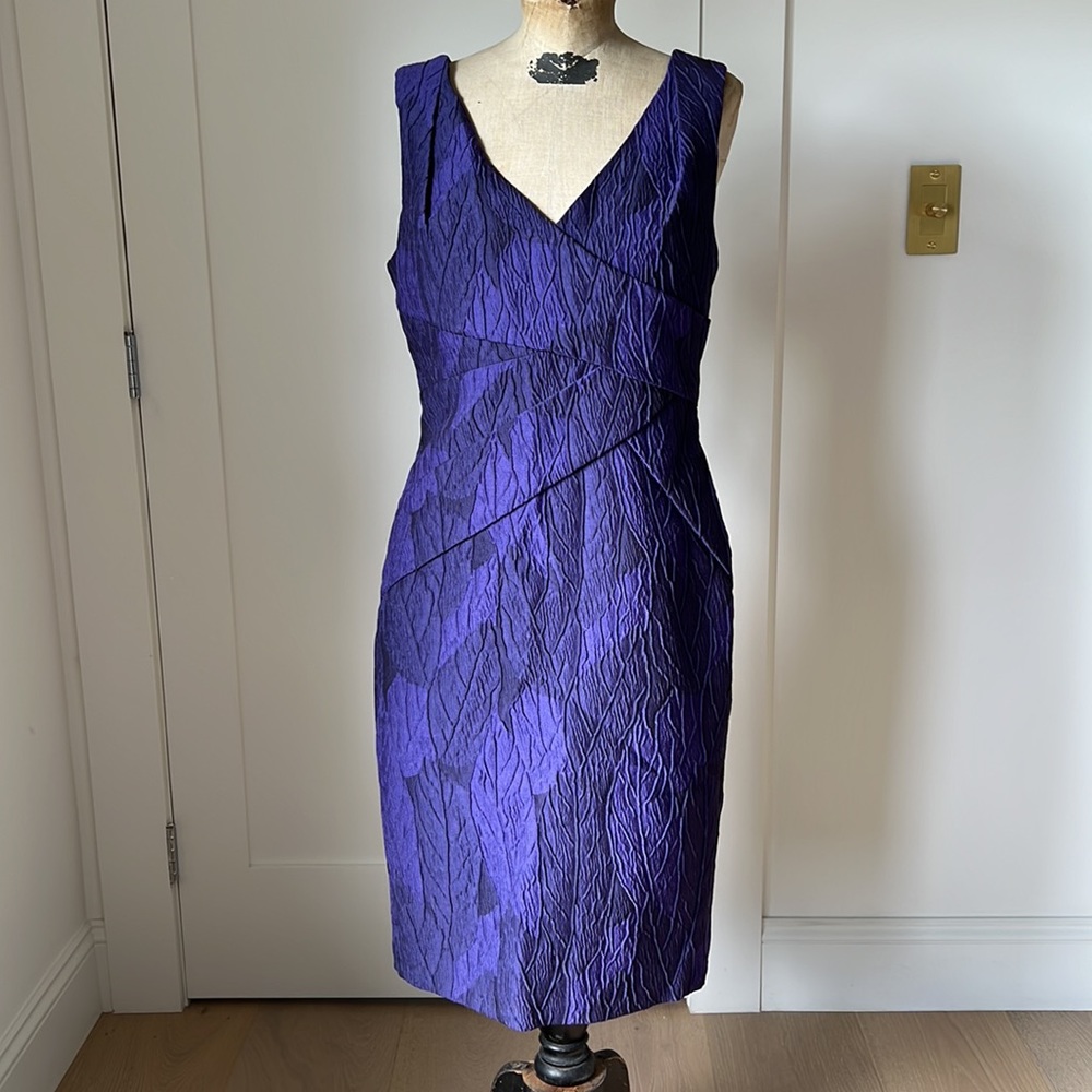 Authentic Versace deep purple Cocktail Dress, Italian size 44 only worn once